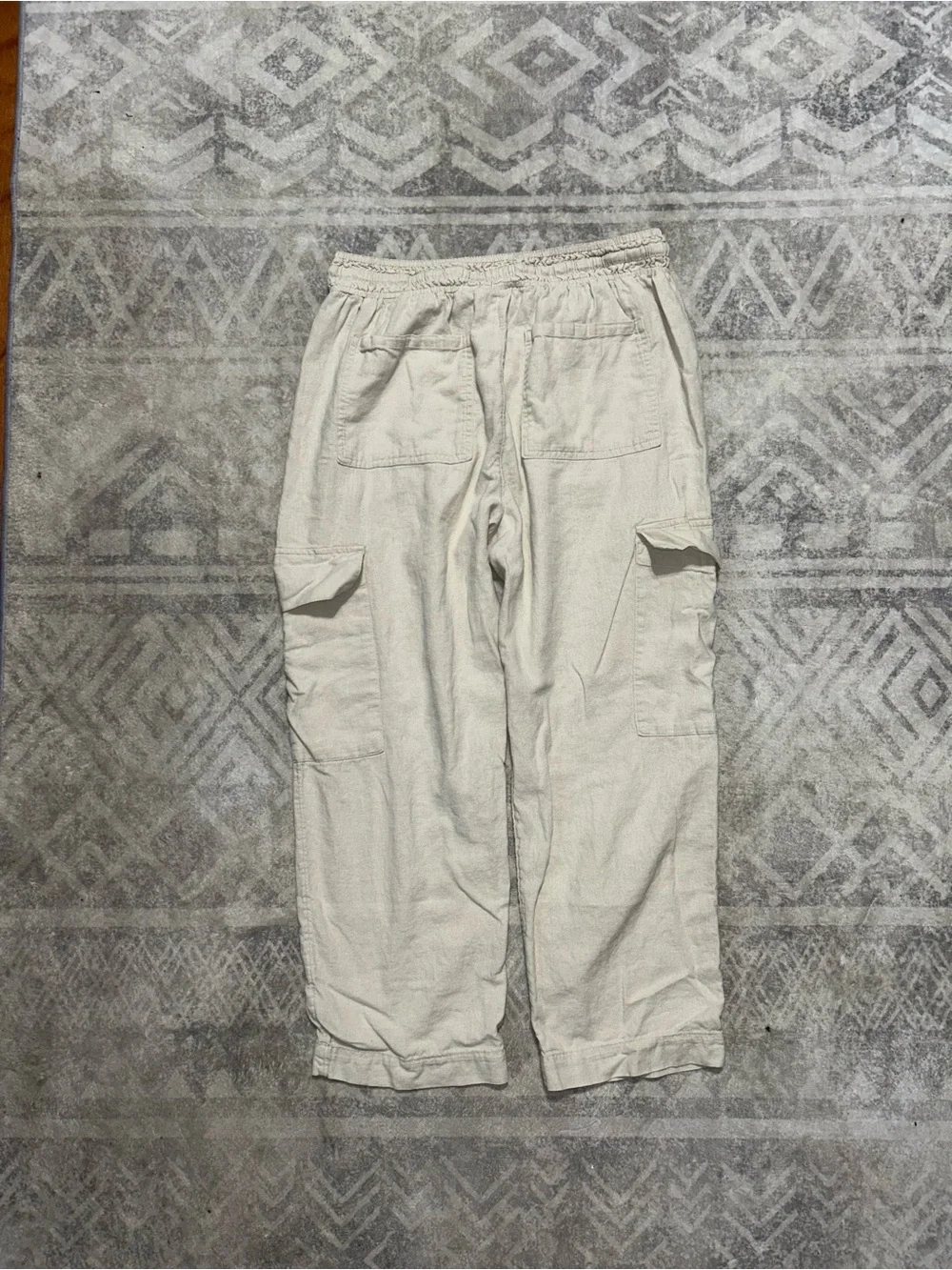 Men's Cream Cargo Pants – Relaxed Fit